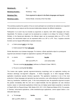 From argument to adjunct in the Bantu languages and beyon