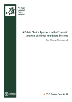 A Public Choice Approach to the Economic Analysis of Animal
