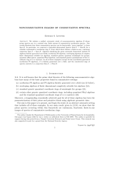 NONCOMMUTATIVE IMAGES OF COMMUTATIVE