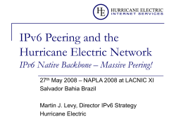 The Hurricane Electric Network - IPv6 Peering