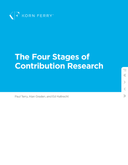 The Four Stages of Contribution Research