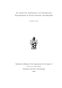 An Adaptive Approach to Controlling Parameters of Evolutionary