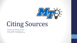 Citing Sources