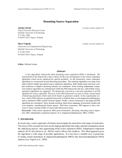 Denoising Source Separation - Journal of Machine Learning Research