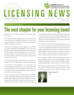 The next chapter for your licensing board