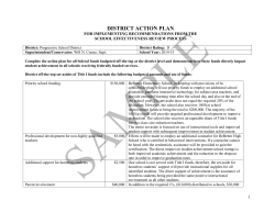 District Action Plan Sample