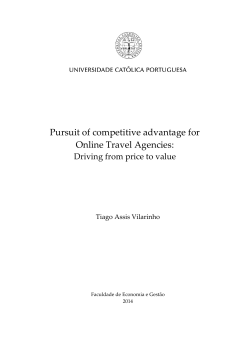 Pursuit of competitive advantage for Online Travel Agencies: