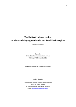 The limits of rational choice: Localism and city