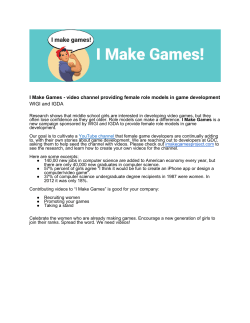 I Make Games - video channel providing female role