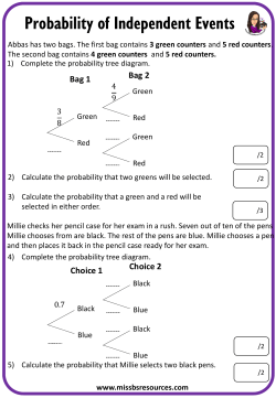 Probability of Independent Events