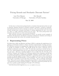 Pricing Kernels and Stochastic Discount Factors