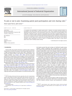 Examining patent pool participation and rent sharing rules