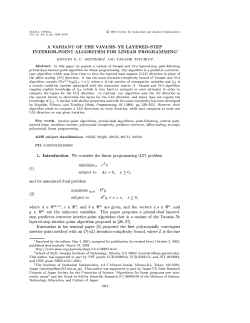 1. I ntroduction. We consider the linear programming (LP) problem