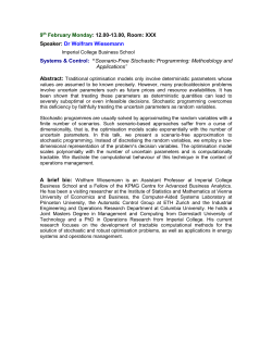 9th February Monday: 12.00-13.00, Room: XXX Speaker: Dr