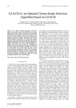 LEACH-G: an Optimal Cluster-heads Selection