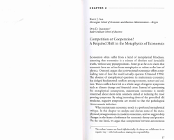 Competition or Cooperation?