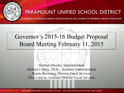 February 11, 2015 Governors 2015