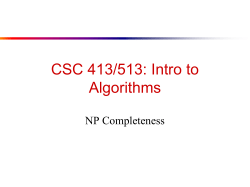 CSC 413/513: Intro to Algorithms