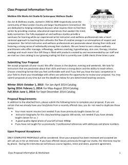 Class Proposal Information Form Meiklem Kiln Works Art Studio