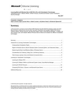 Licensing Microsoft Windows Server 2003 R2 to
