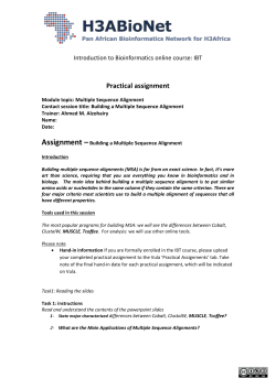 Practical assignment - H3ABioNet training course material