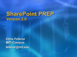 SharePoint PREP Version 2.0