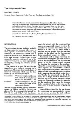 The Ubiquitous B-Tree