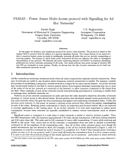 PAMAS - Power Aware Multi-Access protocol with Signalling for Ad