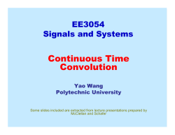 Continuous Time Convolution