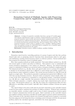 Formation Control of Multiple Agents with Preserving Connectivity