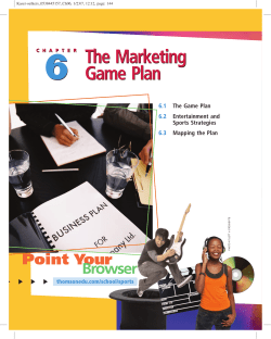 CHAPTER 6 The Marketing Game Plan