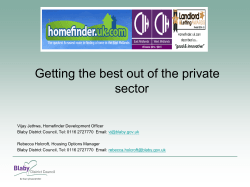 Getting the Best out of the Private Sector