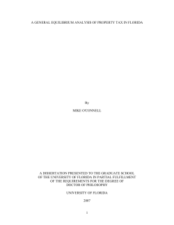 a general equilibrium analysis of property tax in florida