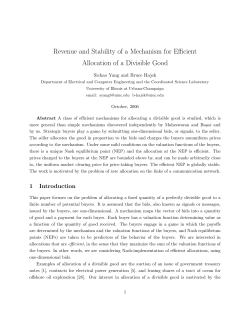 Revenue and Stability of a Mechanism for Efficient Allocation of a