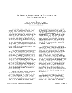 the impact of advertising on the efficiency of the