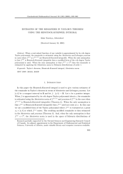 Estimates of the Remainder in Taylor`s Theorem Using the Henstock