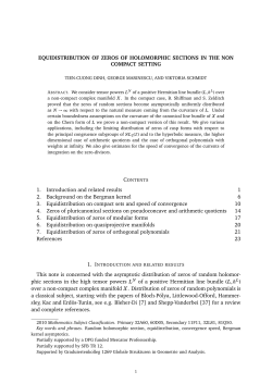 Equidistribution of zeros of holomorphic sections in the non compact