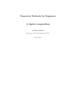 Numerical Methods for Engineers A digital compendium