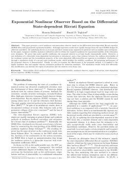 Exponential Nonlinear Observer Based on the Differential State