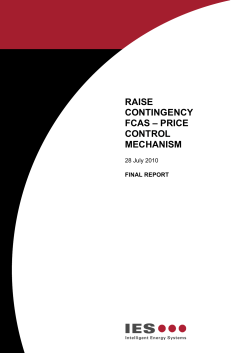 raise contingency fcas &ndash; price control mechanism