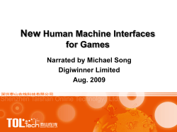 GDC Europe 2009 New Human Machine Interfaces