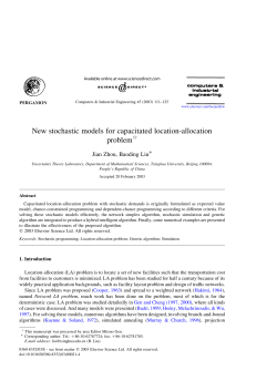 New stochastic models for capacitated location