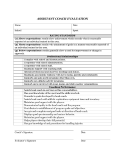 assistant coach evaluation