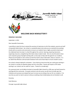 back newsletter!!! - Joyceville Public School
