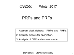 PRPs and PRFs - Stanford University