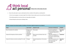 Making it Real : Derby Lodge action plan Ensure the action plan is