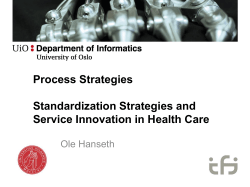 Standardization strategies