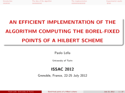 an efficient implementation of the algorithm computing the borel