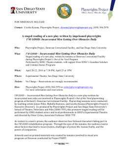 A staged reading of a new play written by imprisoned playwrights I`M