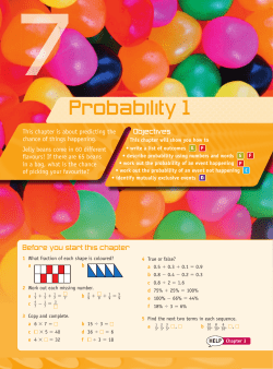 Probability 1 - Pearson Schools and FE Colleges